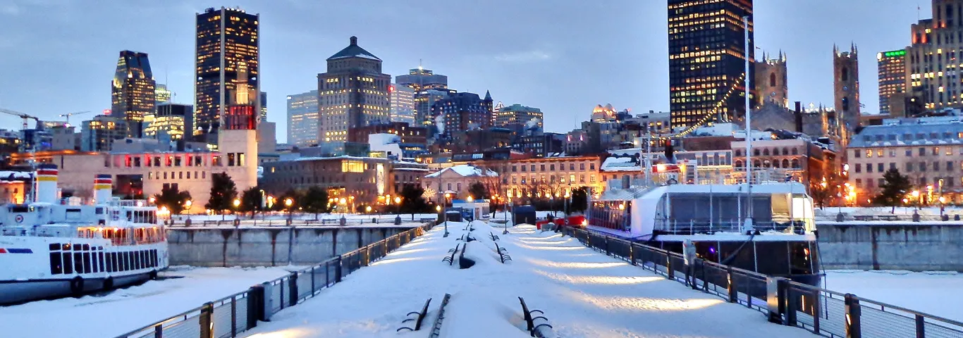 Montreal skyline in winter