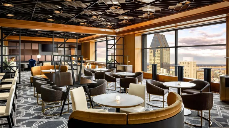 The lobby of the Sheraton Montreal