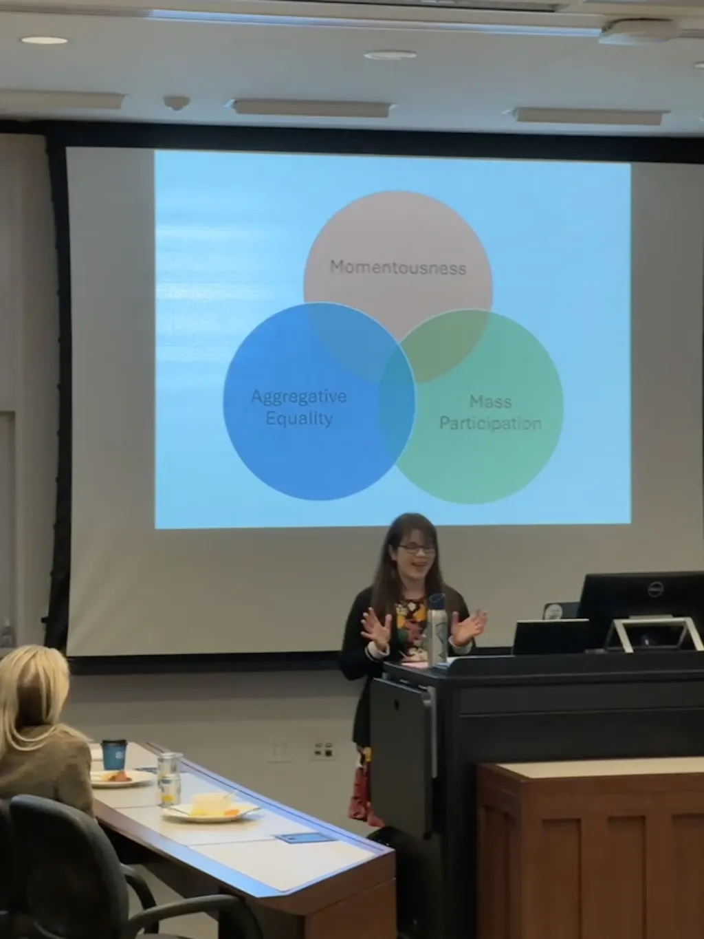 a professor giving a lecture